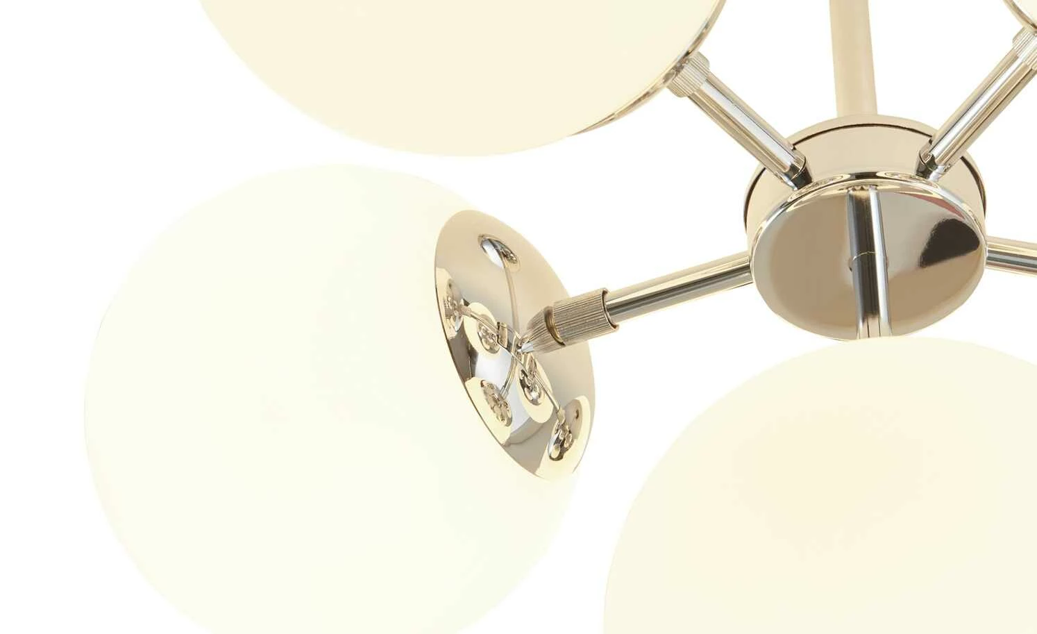 Meisterleuchten Deckenleuchte, 6-flammig, chrom/ Glaskugel – Bild 5