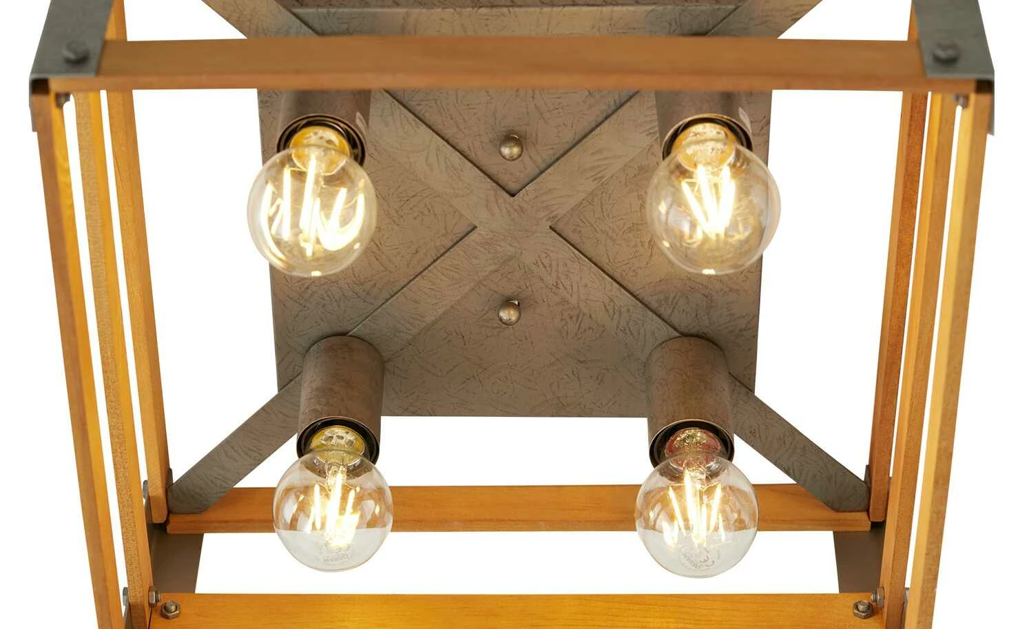 Trio Deckenleuchte, 4-flammig, Paletten-Optik – Bild 3