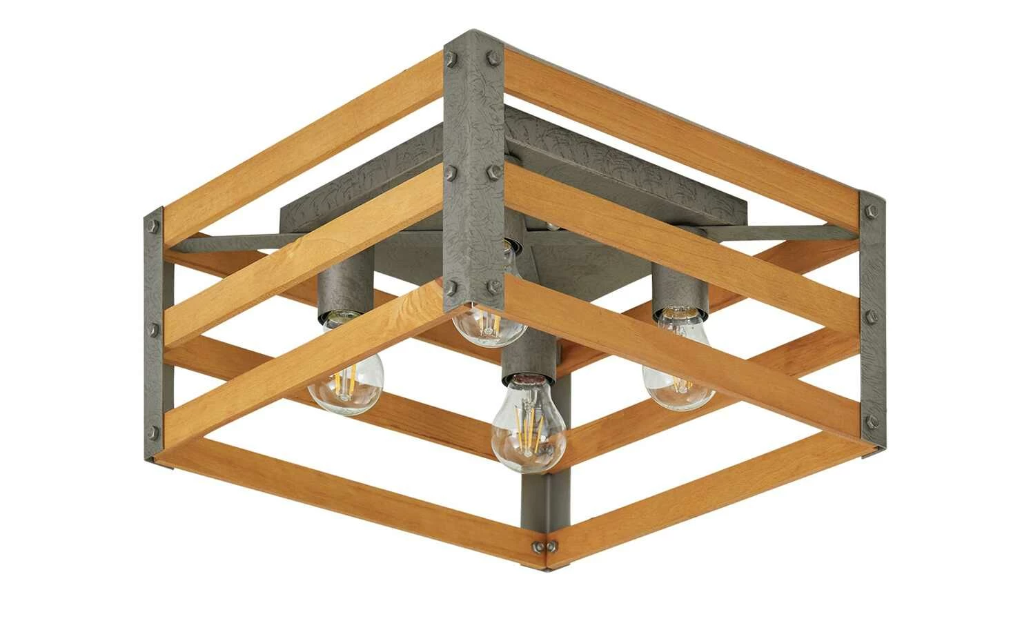 Trio Deckenleuchte, 4-flammig, Paletten-Optik – Bild 2