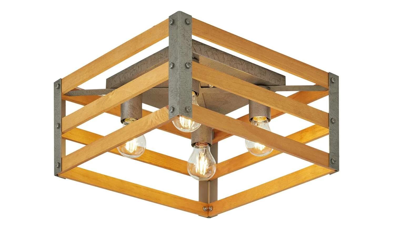 Trio Deckenleuchte, 4-flammig, Paletten-Optik – Bild 4