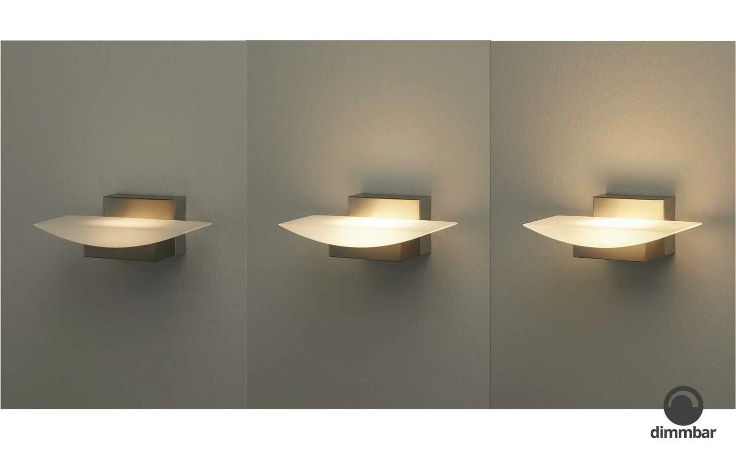 Fischer-Honsel LED-Wandleuchte, Nickel-matt mit Taster – Bild 2