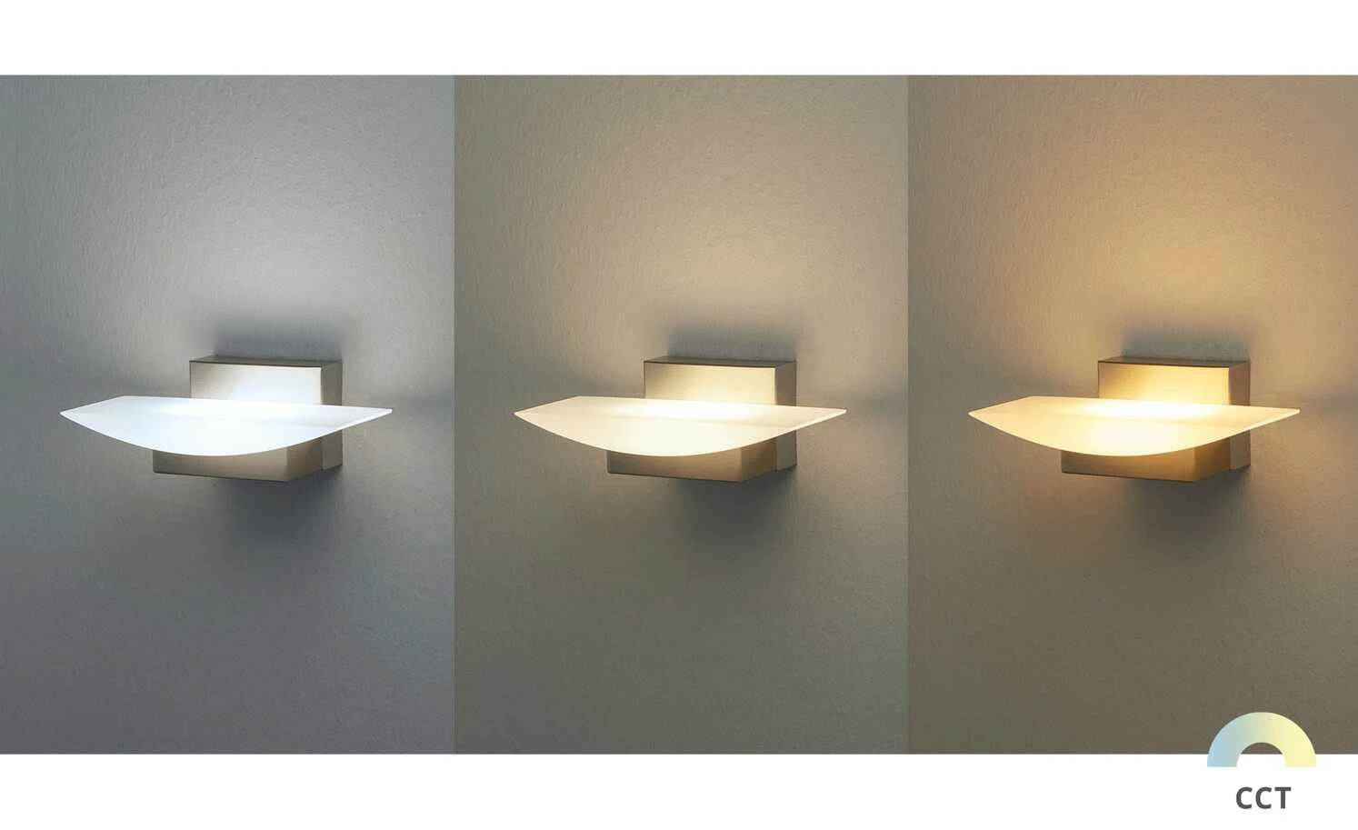 Fischer-Honsel LED-Wandleuchte, Nickel-matt mit Taster