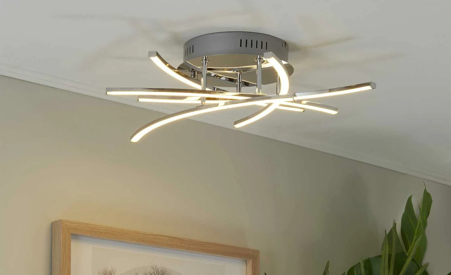 Fischer-Honsel LED-Deckenleuchte, 5-flammig, chrom – Bild 3