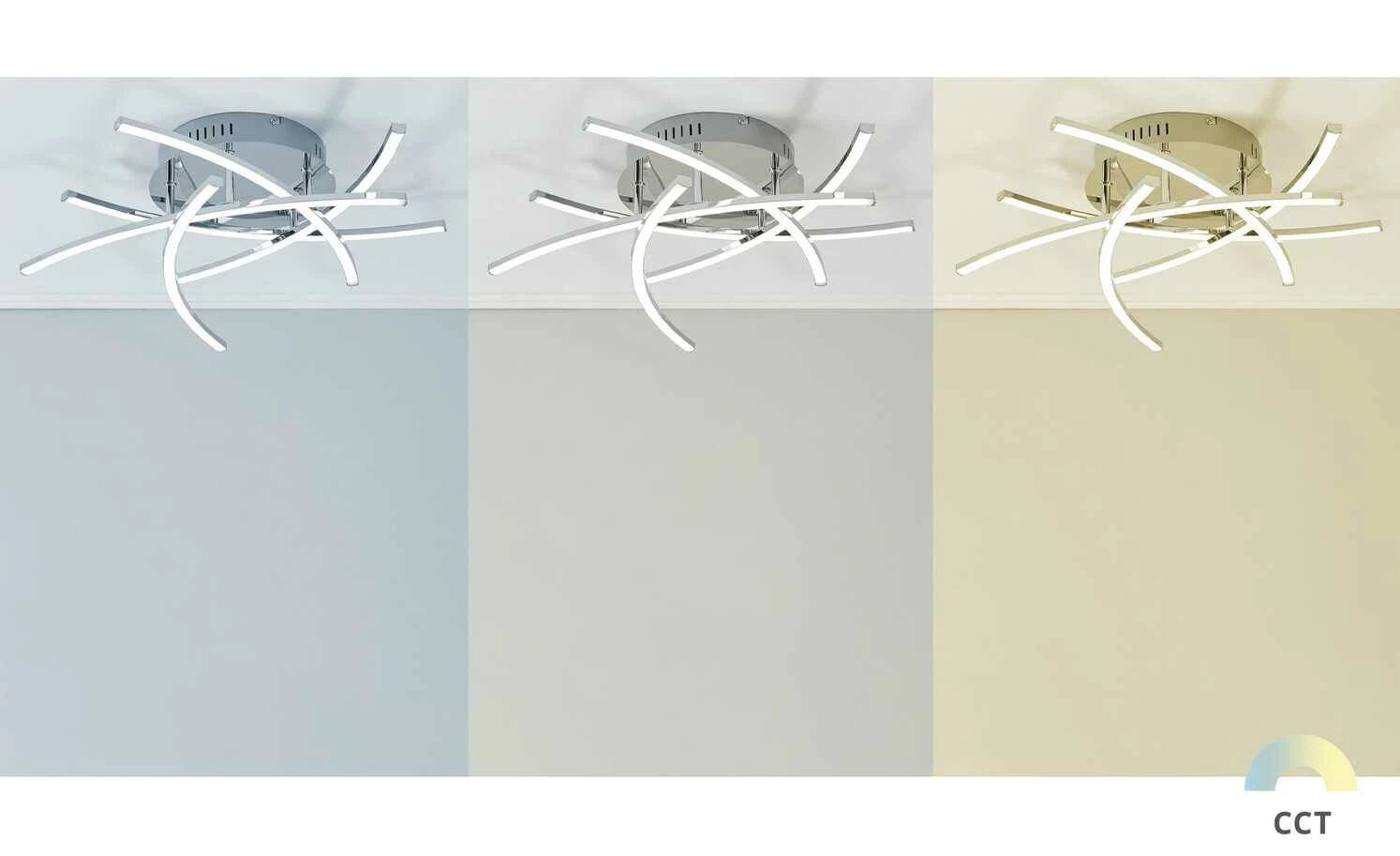 Fischer-Honsel LED-Deckenleuchte, 5-flammig, chrom – Bild 2