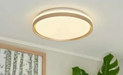 Fischer-Honsel LED-Deckenleuchte, goldfarben mit Bewegungsmelder