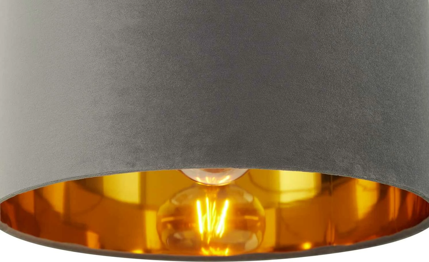 Fischer-Honsel Pendelleuchte, 1-flammig, grau Samt `groß` – Bild 4