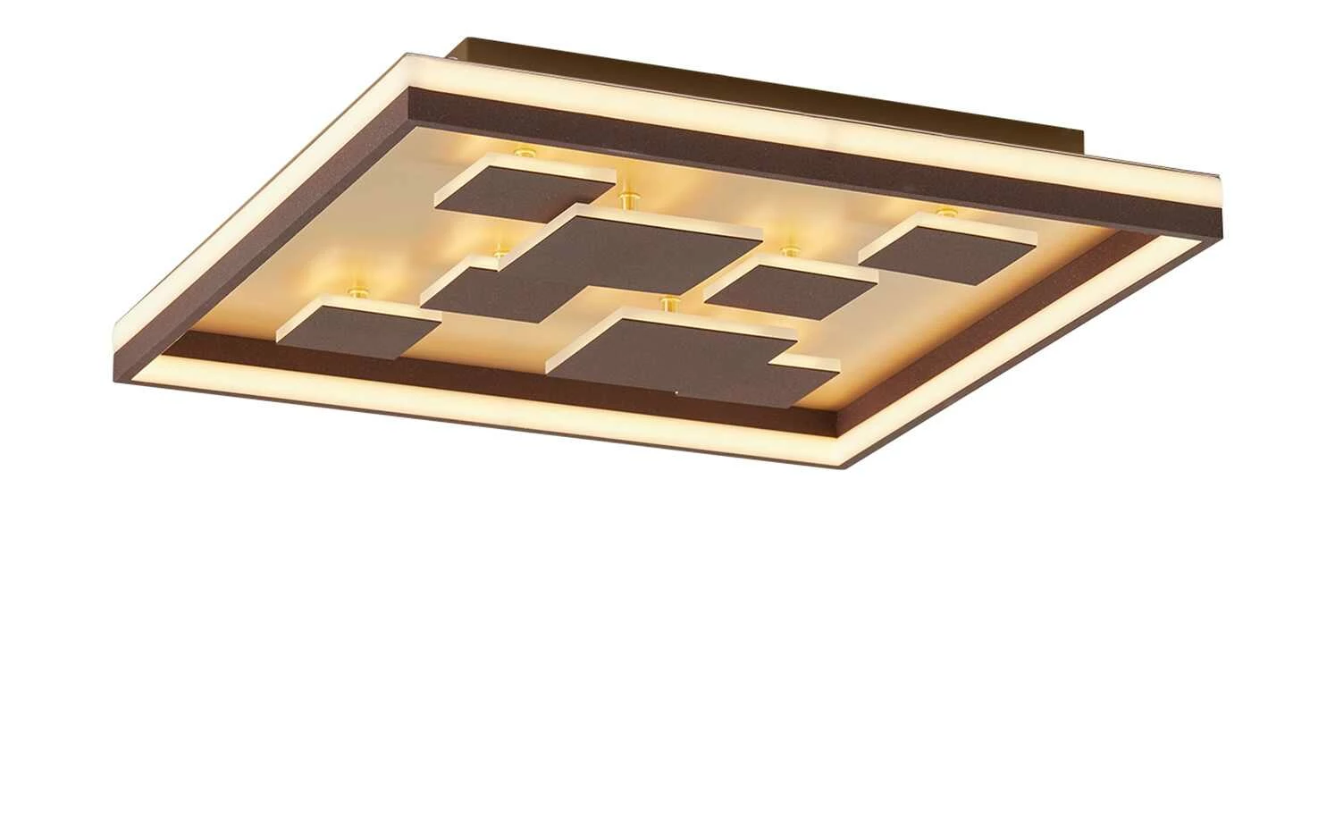 Fischer-Honsel LED-Deckenleuchte braun-rost, eckig – Bild 5