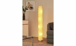 Fischer-Honsel Stehleuchte, Leinen-Schirm, sandfarben