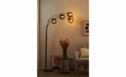 Trio Bogenleuchte, 5-flammig, anthrazit/ Rauchglas