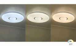 Trio Deckenleuchte, 1-flammig, weiß mit Sternenhimmel-Effekt