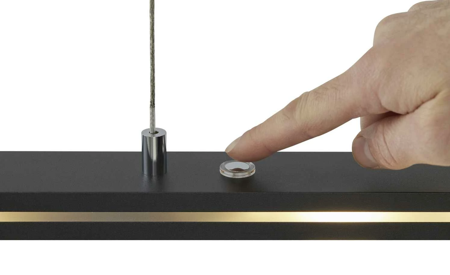 Trio LED-Pendelleuchte schwarz-matt – Bild 6