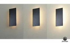 Trio Schiefer-Wandleuchte, 1-flammig, eckig