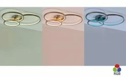 Trio Deckenleuchte, Nickel-matt, Kreise, Wiz-Connected