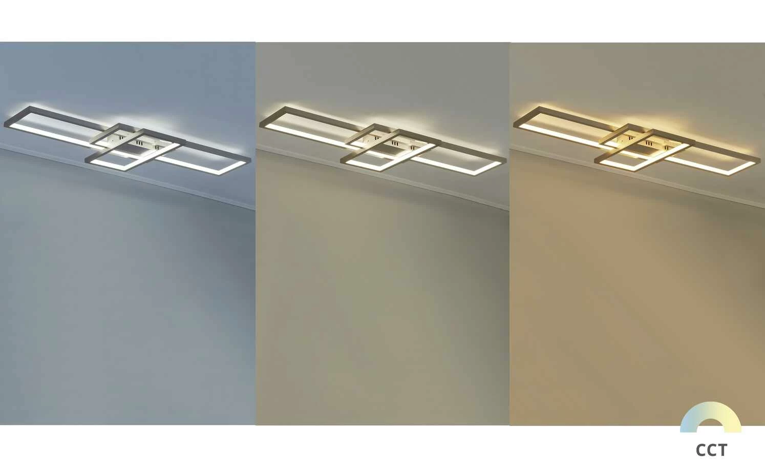 Trio Smart-Home Deckenleuchte, Nickel matt