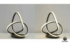 Wofi LED-Tischleuchte, geschwungen, grau