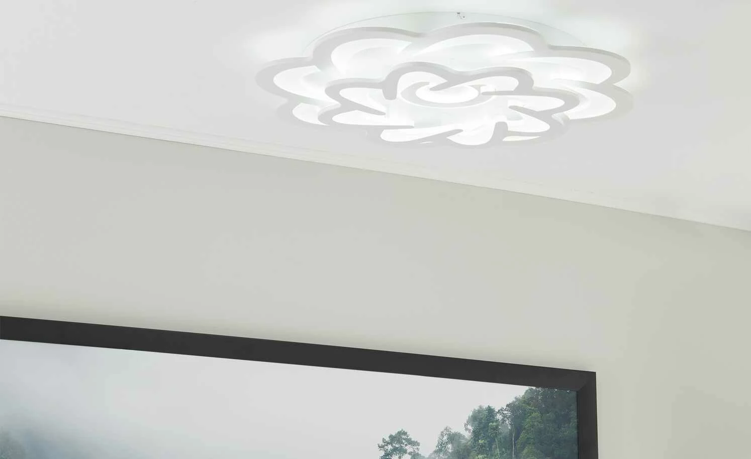 Wofi LED-Deckenleuchte, Weiß `Blume´ – Bild 3