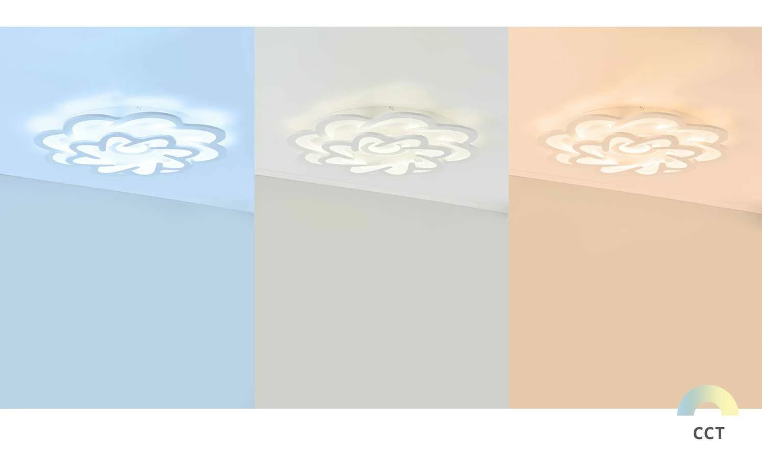 Wofi LED-Deckenleuchte, Weiß `Blume´ – Bild 2