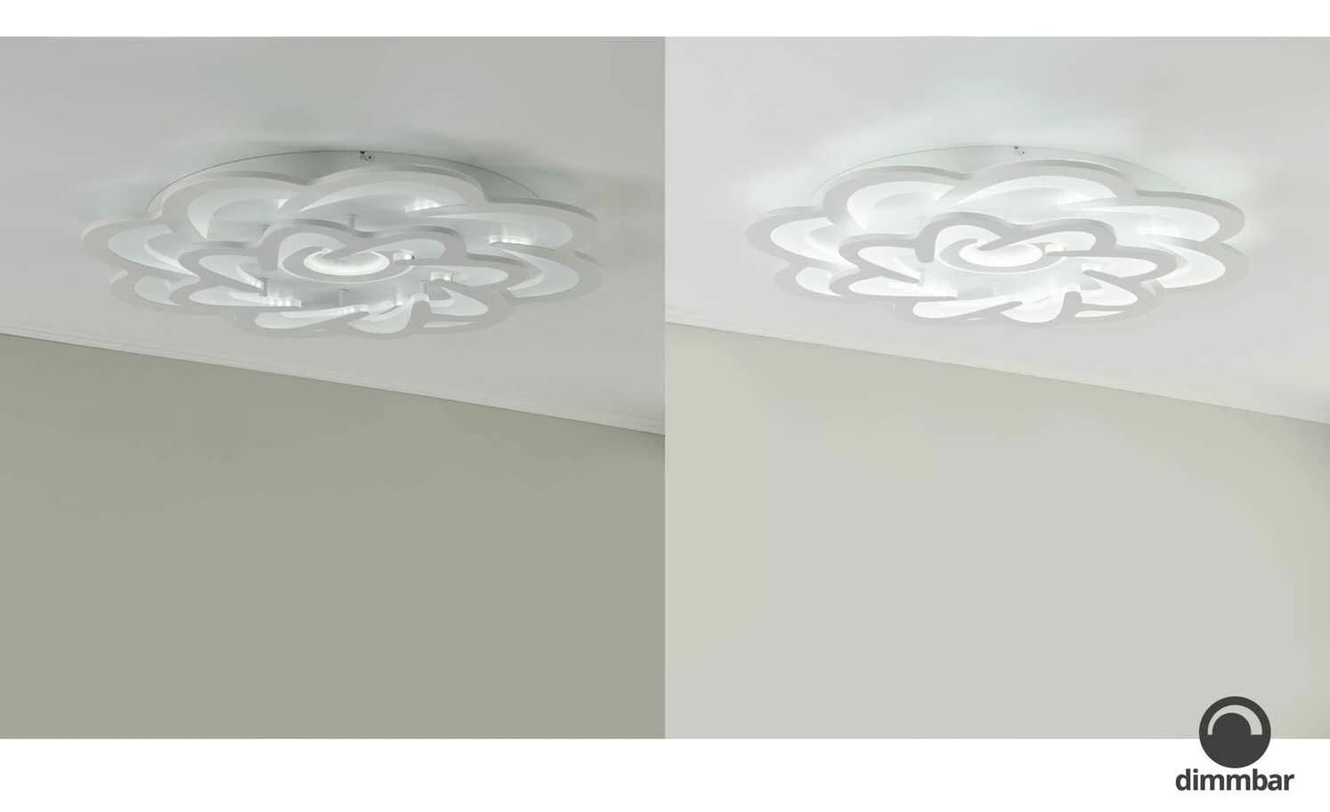 Wofi LED-Deckenleuchte, Weiß `Blume´