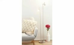 B-Leuchten LED-Stehleuchte, 2-flammig, Nickel-matt | silberfarben