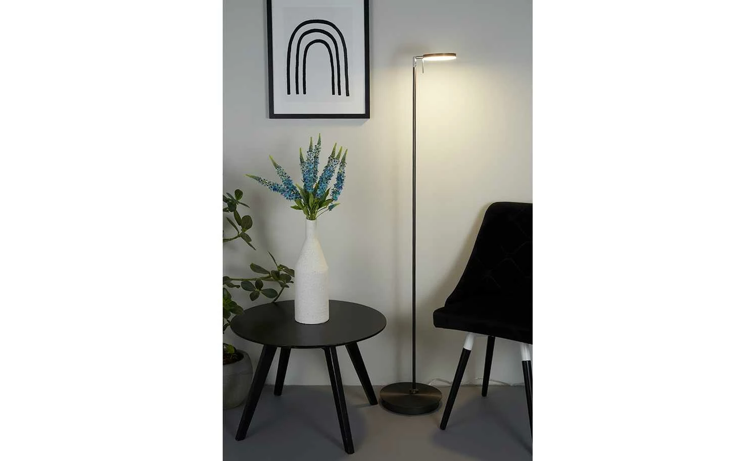 B-Leuchten LED-Stehleuchte, 1-flammig, anthrazit | Schwarz – Bild 2