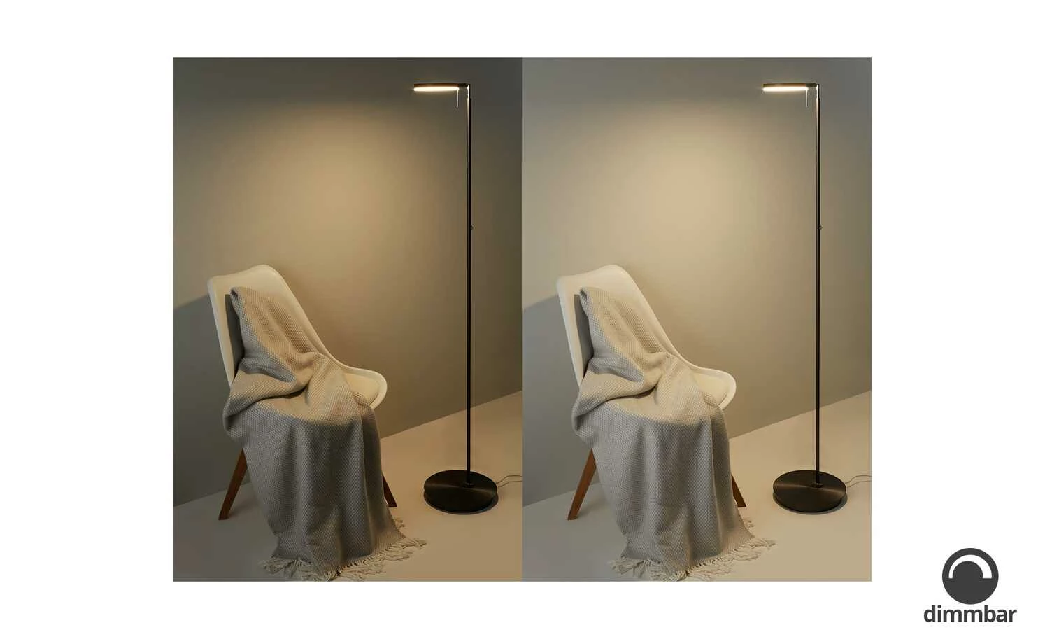 B-Leuchten LED-Stehleuchte, 1-flammig, anthrazit | Schwarz