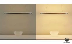 B-Leuchten LED-Pendelleuchte, anthrazit/silberfarben, oval