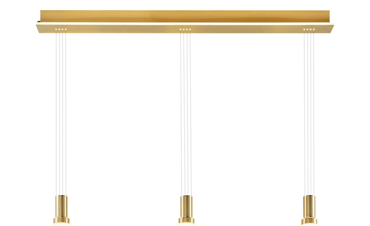 B-Leuchten LED-Pendelleuchte, 3-flammig, messing-matt – Bild 8