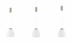 B-Leuchten LED-Pendelleuchte, 3-flammig, Nickel-matt
