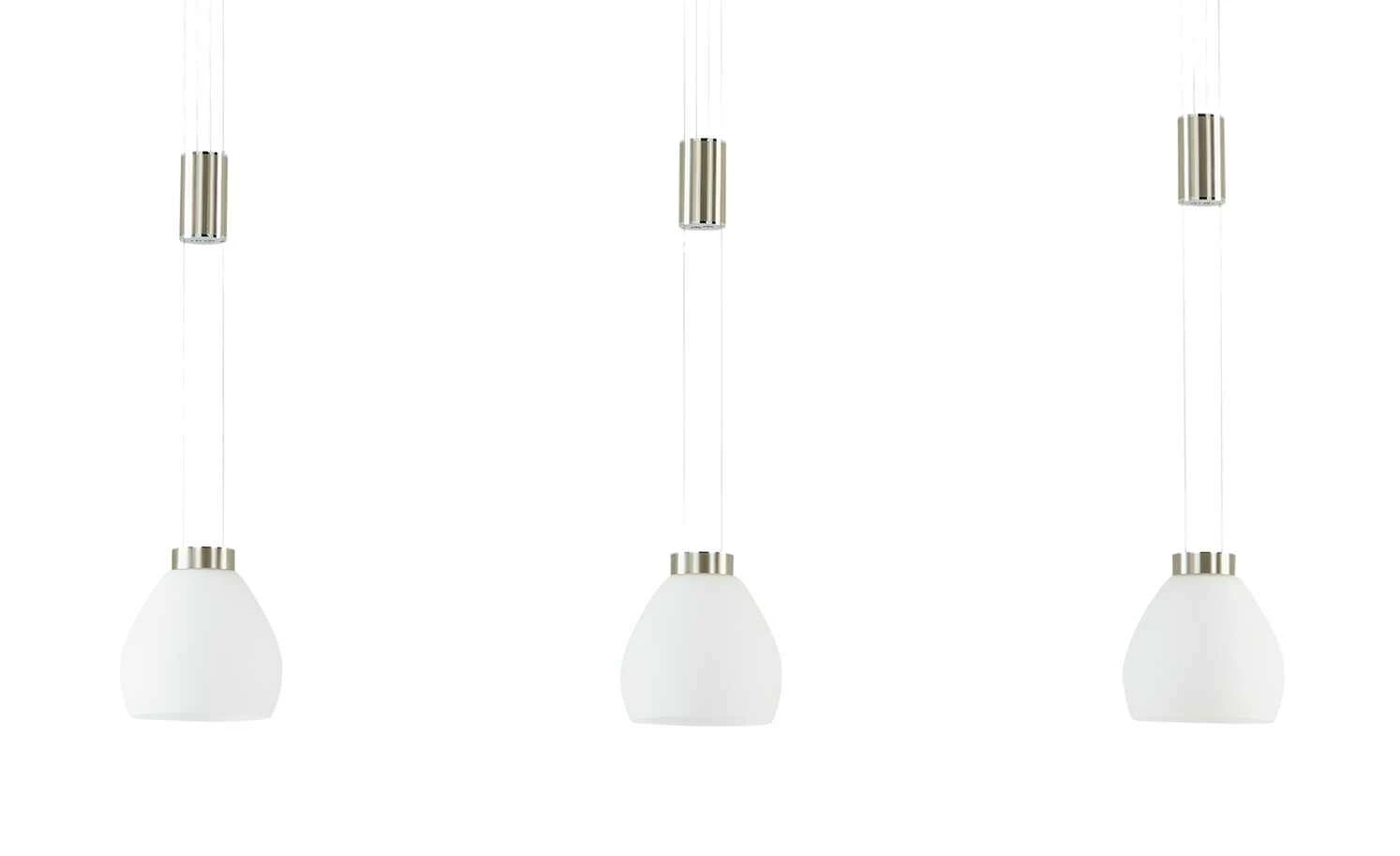 B-Leuchten LED-Pendelleuchte, 3-flammig, Nickel-matt