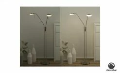 Fischer-Honsel LED-Lese-Leuchte 2-flammig, Nickel-matt