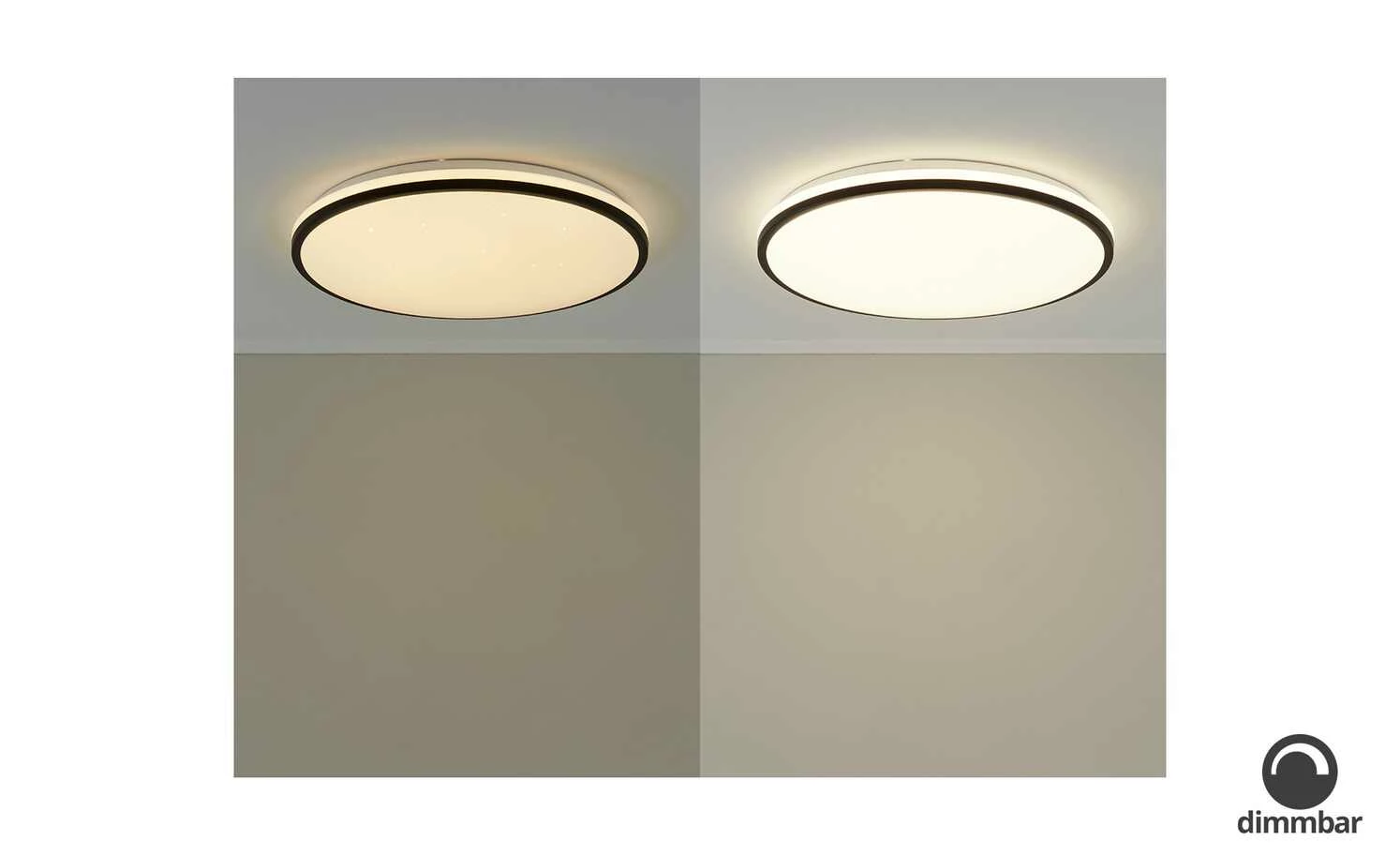 LED-Deckenleuchte, weiß mit schwarzem Ring `groß` | 48|W