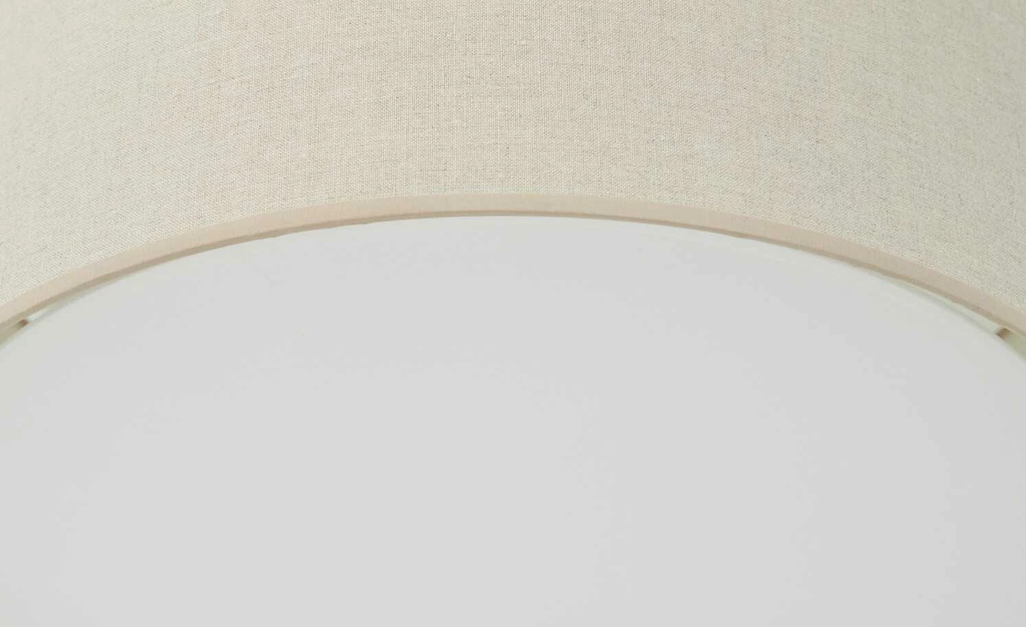 Stoffdeckenleuchte, 1-flammig, Leinen-Natur | Braun – Bild 4