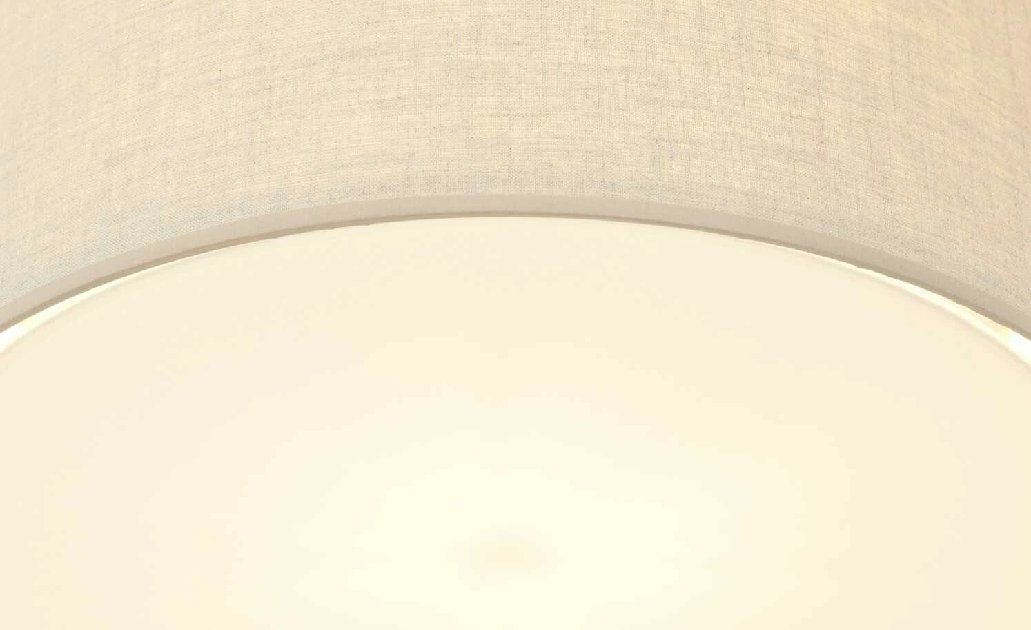 Stoffdeckenleuchte, 1-flammig, Leinen-Natur | Braun – Bild 6