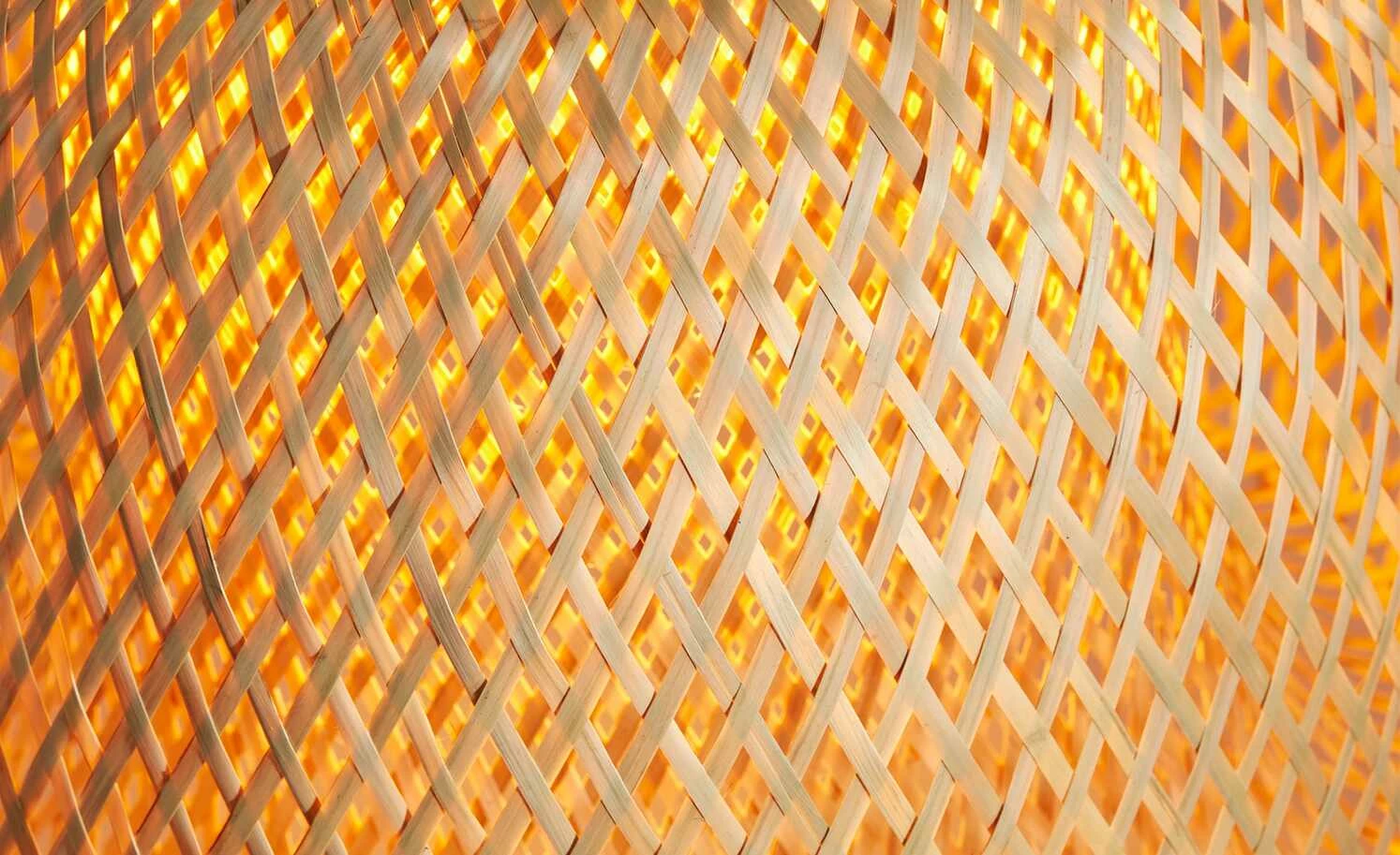 HOME STORY Pendelleuchte, 1-flammig, Bambus-Schirm – Bild 3