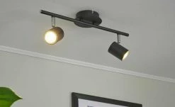 Paul Neuhaus Deckenstrahler, 2-flammig, schwarz