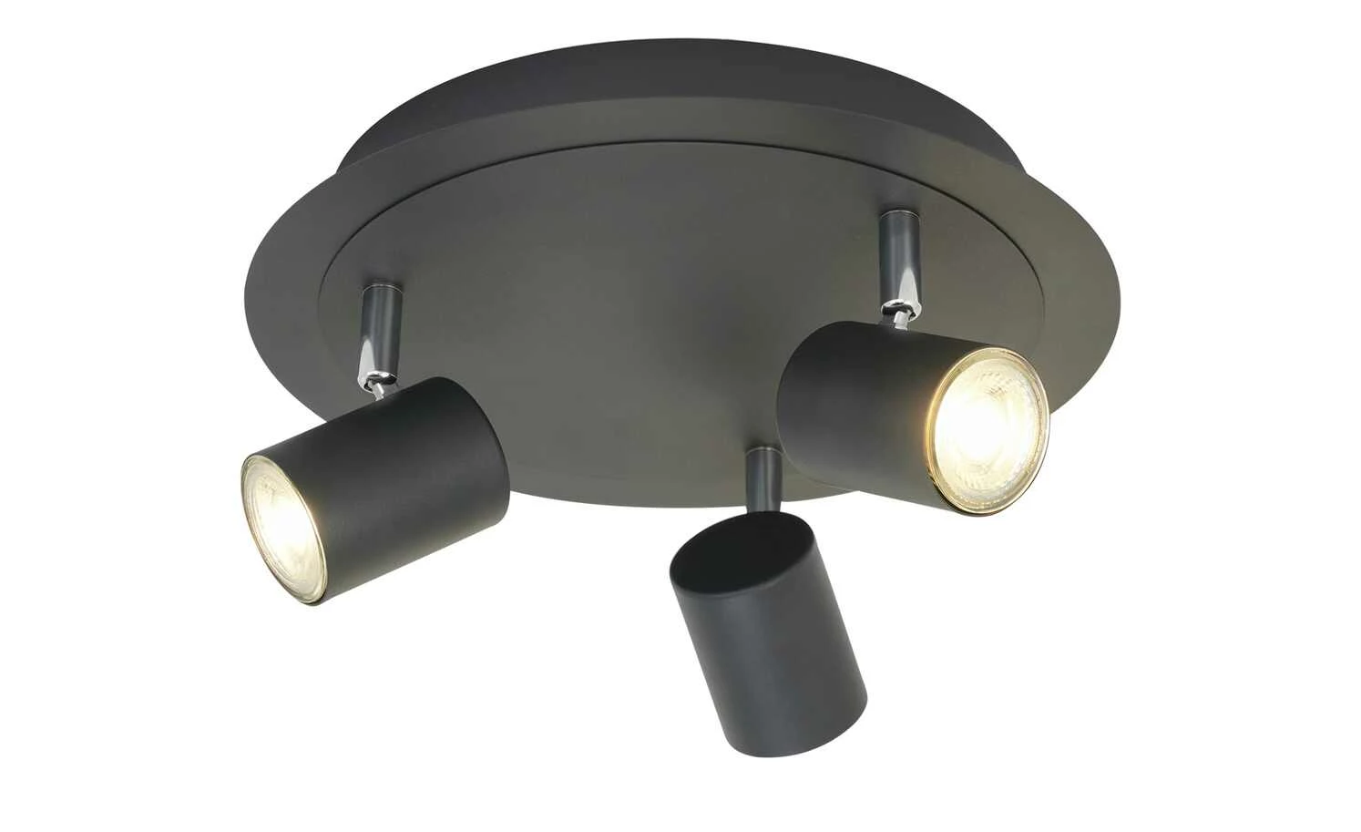 Paul Neuhaus Deckenstrahler, 3-flammig, schwarz `Rondell` – Bild 4