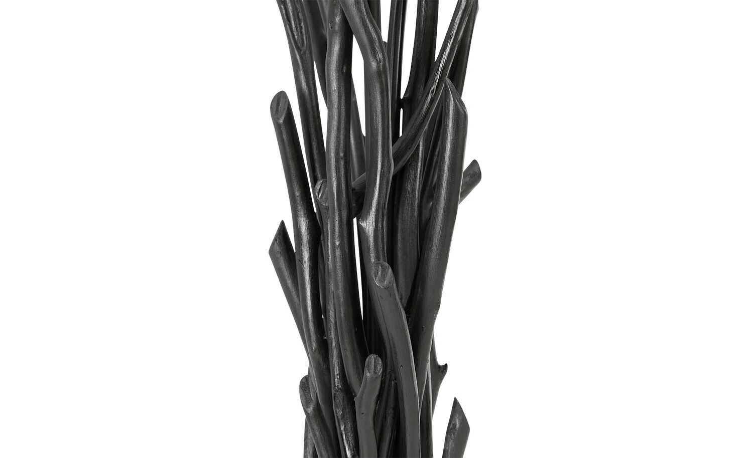 HOME STORY Treibholz-Stehleuchte, 3-flammig, schwarz mit Jute Schirm – Bild 6