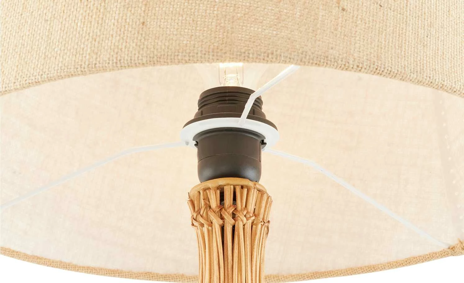 HOME STORY Rattan-Tischleuchte, 1-flammig – Bild 7