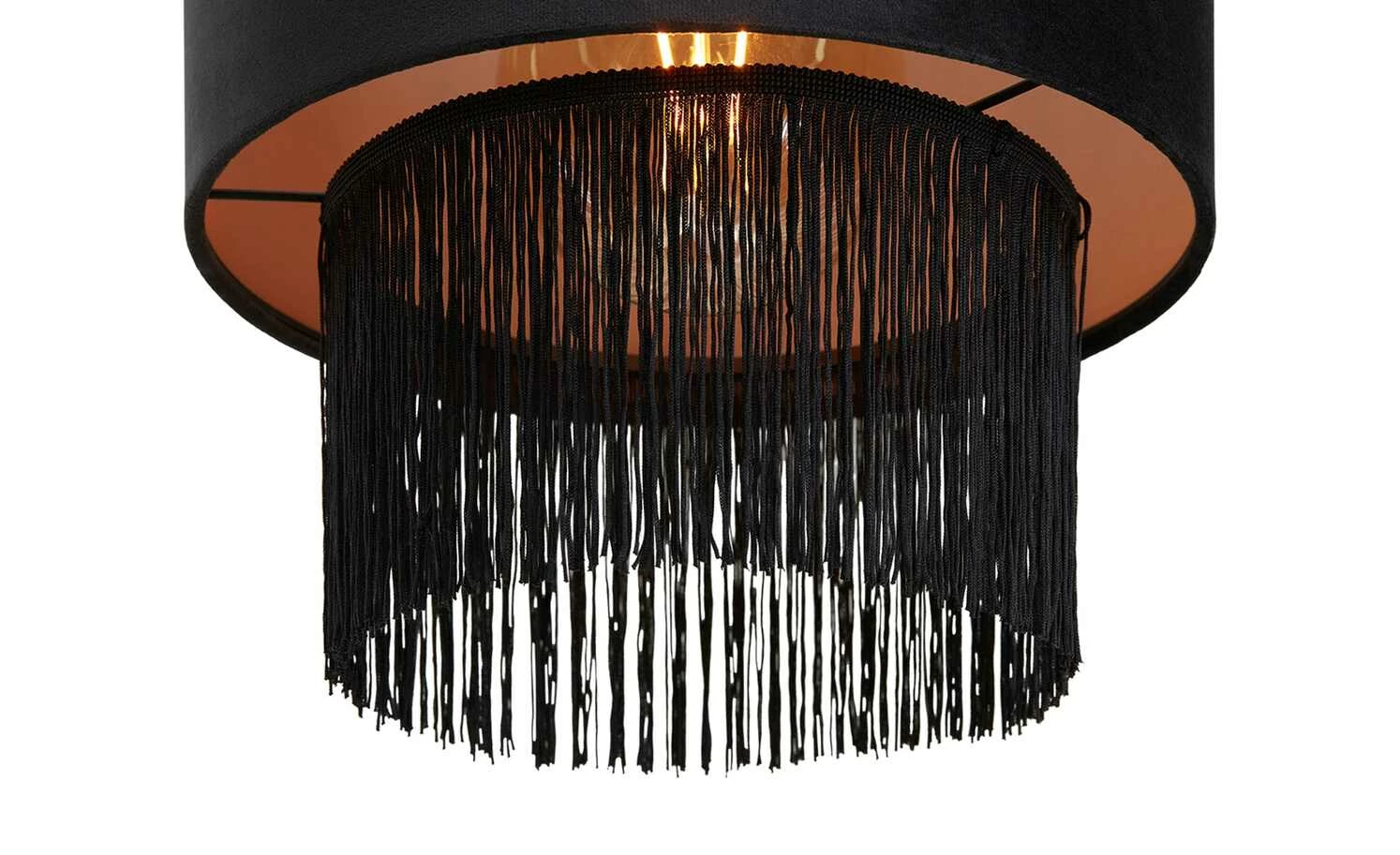 for friends Pendelleuchte, 1-flammig, Samt-Schirm schwarz – Bild 5