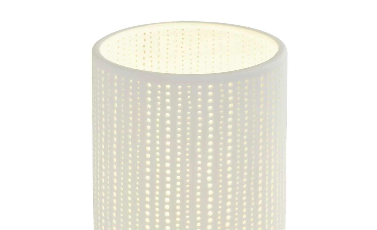 for friends Keramik-Tischleuchte, 1-flammig, weiß `Streifen´ | Streifen gestanzt – Bild 3