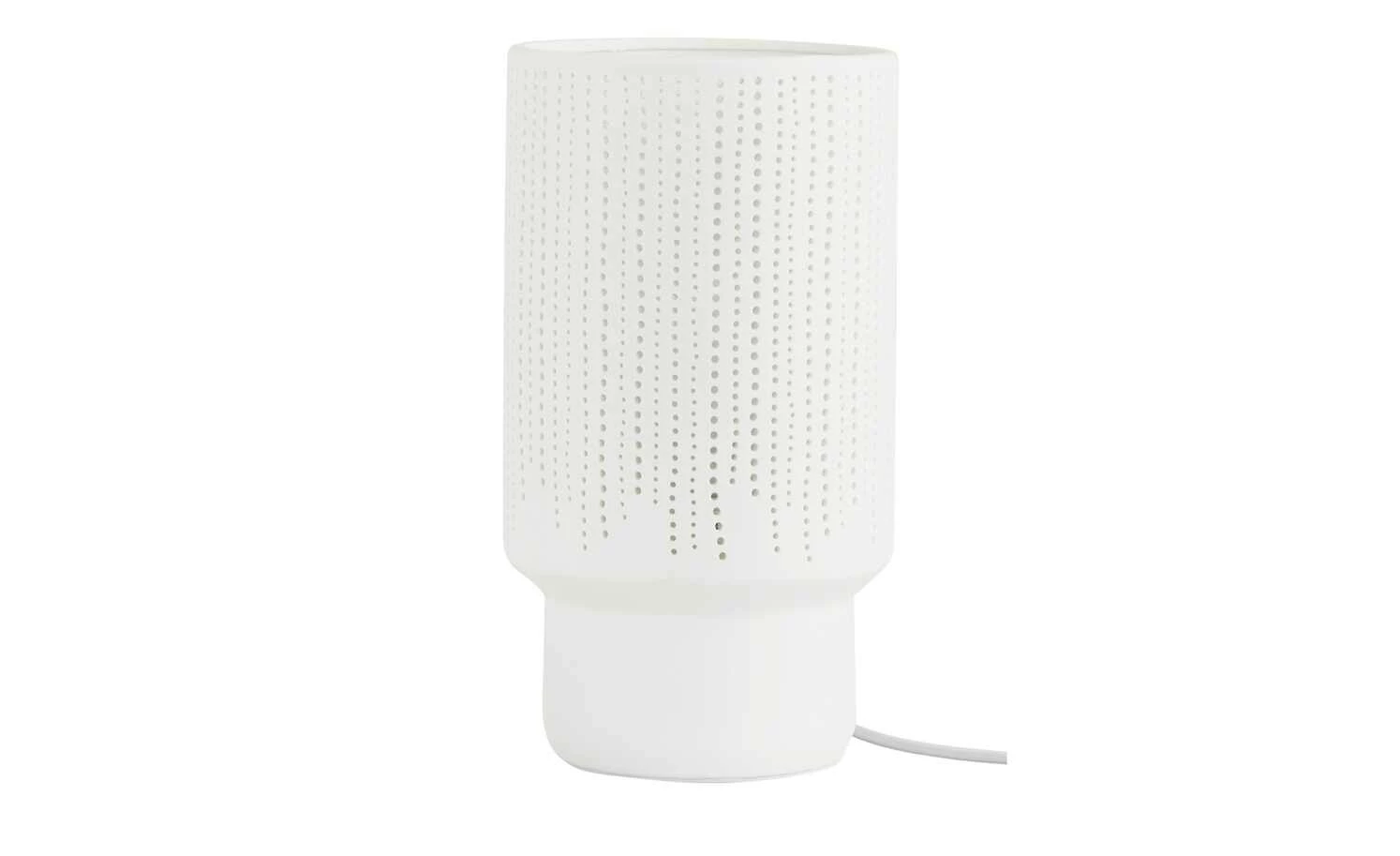 for friends Keramik-Tischleuchte, 1-flammig, weiß `Streifen´ | Streifen gestanzt – Bild 5