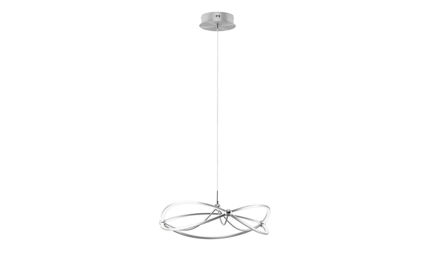 Trio LED-Pendelleuchte Nickel-matt geschwungen | silberfarben, Weiß – Bild 5