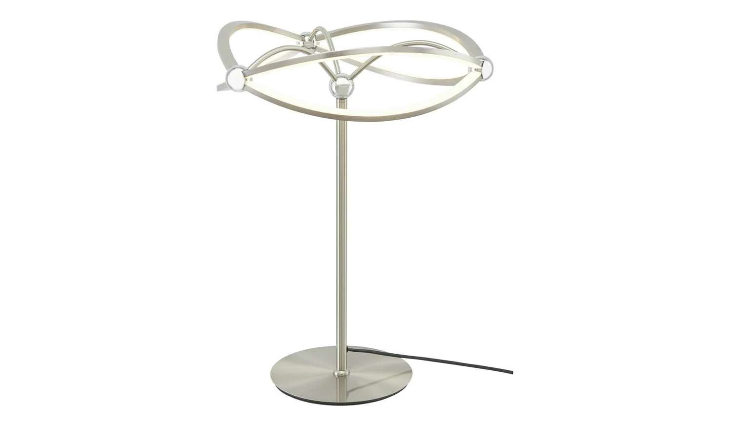 Trio LED-Tischleuchte, Nickel-matt, geschwungen | silberfarben – Bild 2