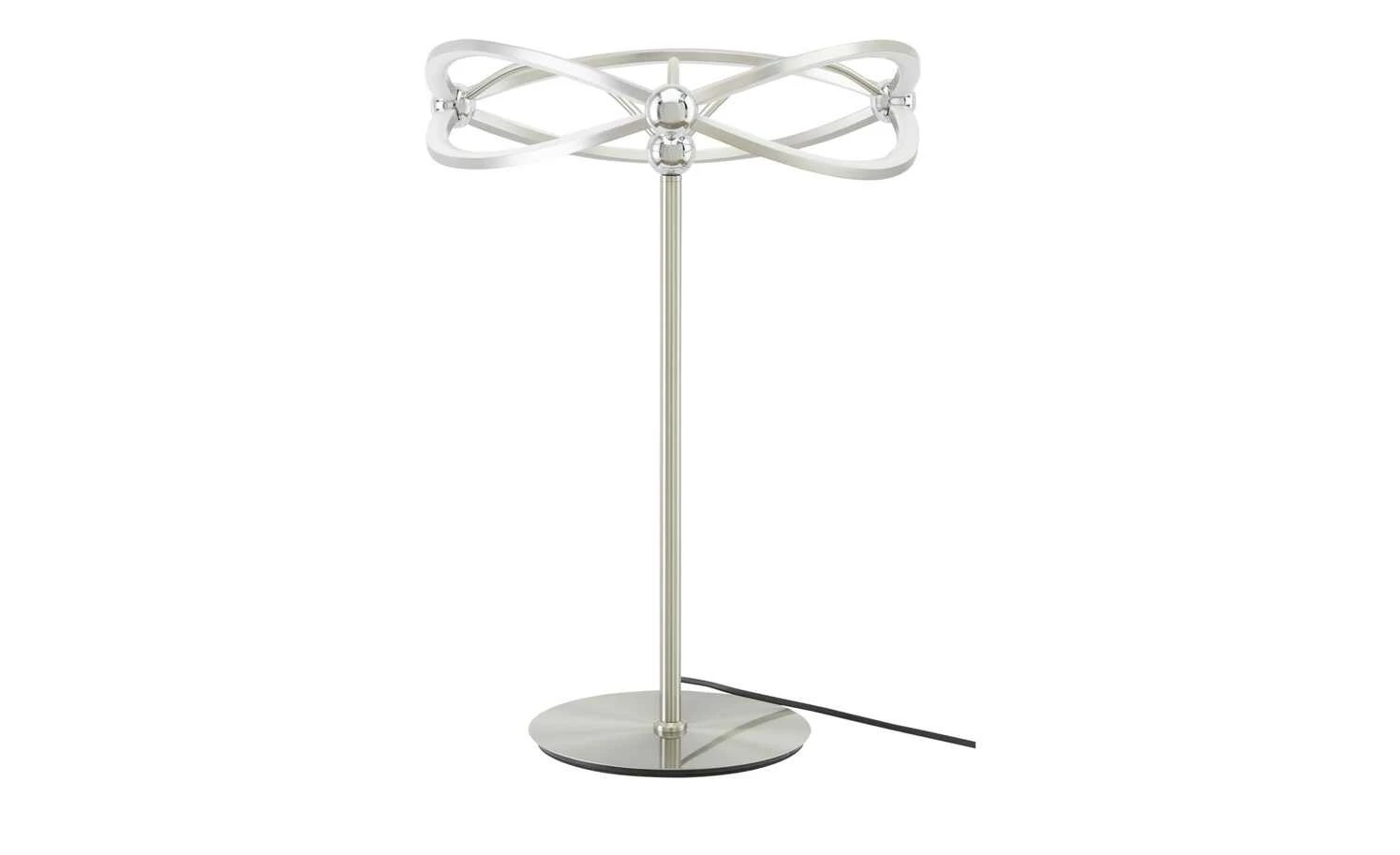 Trio LED-Tischleuchte, Nickel-matt, geschwungen | silberfarben – Bild 3