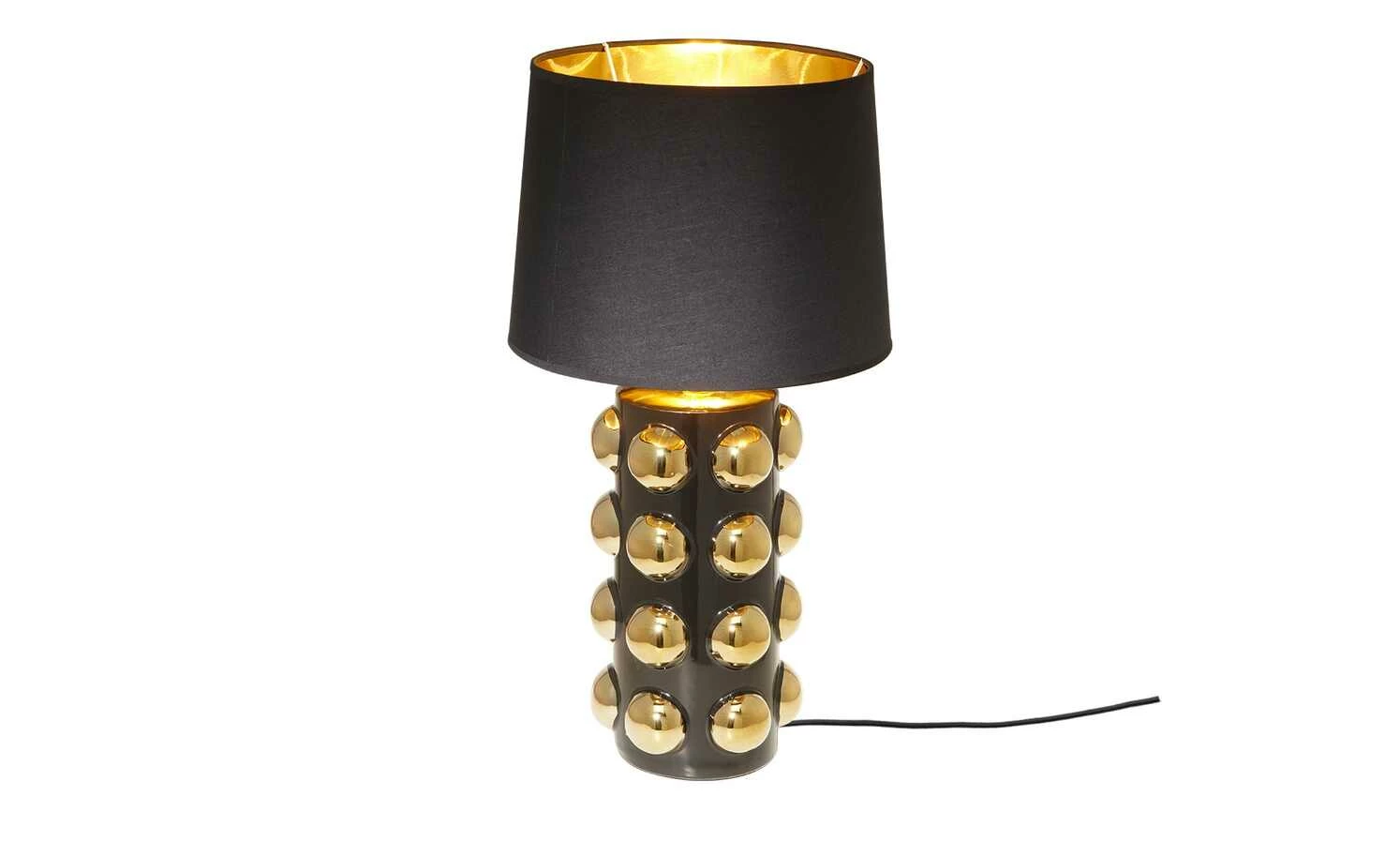 HOME STORY Tischleuchte, 1-flammig, schwarz/gold – Bild 2