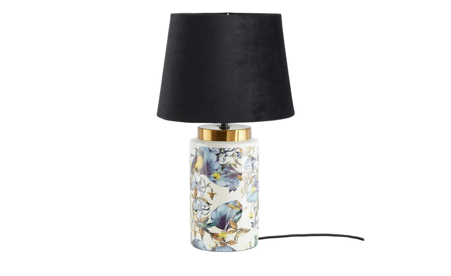 KHG Keramik-Tischleuchte, 1-flammig, schwarz ´Vögel´ – Bild 5