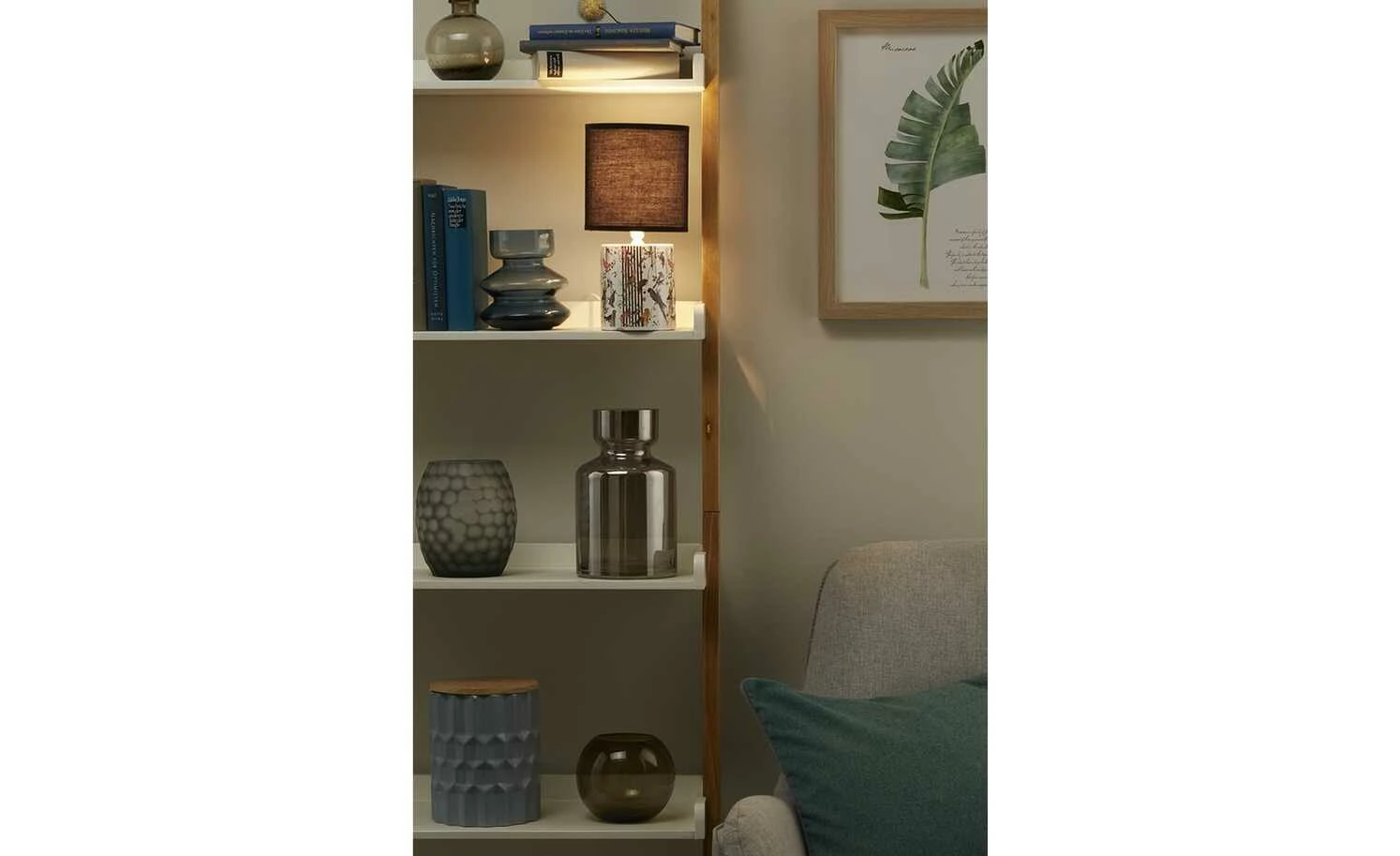 for friends Keramik-Tischleuchte, 1-flammig, schwarz ´Vögel´ klein