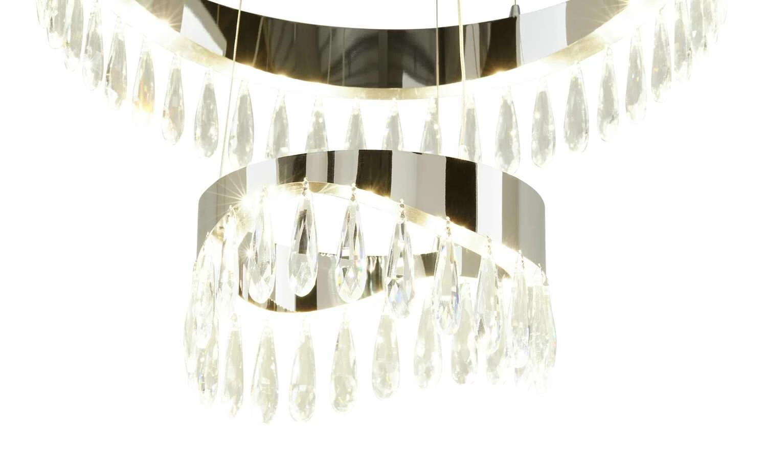 KHG LED-Kristall-Pendelleuchte, chrom – Bild 4