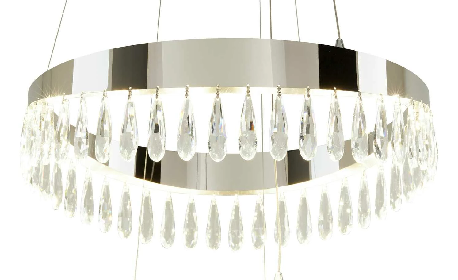 KHG LED-Kristall-Pendelleuchte, chrom – Bild 5