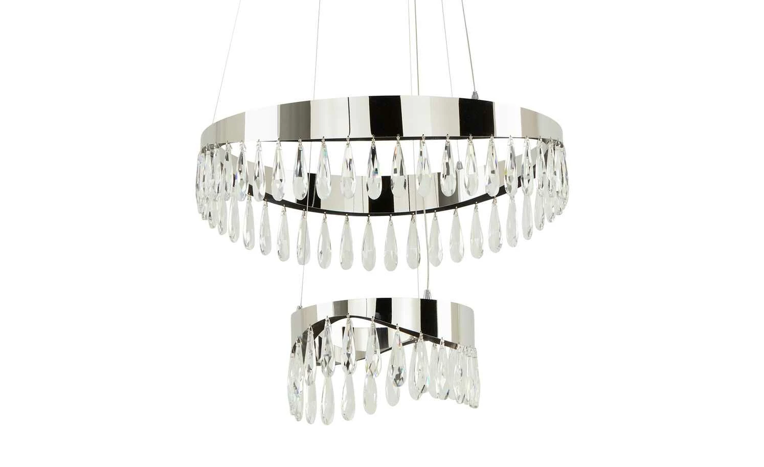 KHG LED-Kristall-Pendelleuchte, chrom – Bild 2